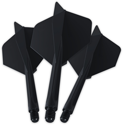 Unicorn set de plumas de dardos negro - Forge All-In-One Flight y Shaft