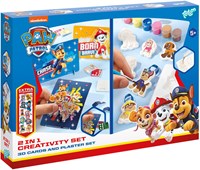 Totum PAW Patrol set creativo 2-en-1 moldes de yeso y tarjetas 3D