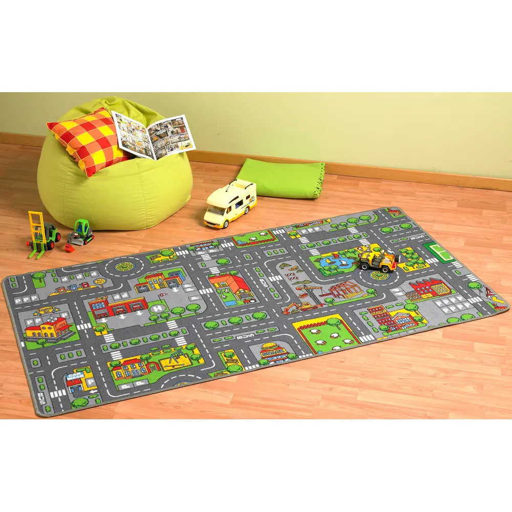 Vedes alfombra de juego City alfombra de tráfico 100x190cm habitación infantil
