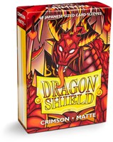 Dragon Shield fundas cartas mate japonés Crimson 60 uds - cartas coleccionables