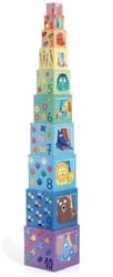 Djeco 10 cubes Arc en ciel - FSC MIX
