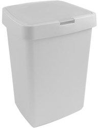 Sunware Delta cubo de basura - papelera con tapa abatible 25L plástico blanco