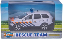 2-Play Coche de Policía Die-cast Pull Back con Luz y Sonido 11 cm