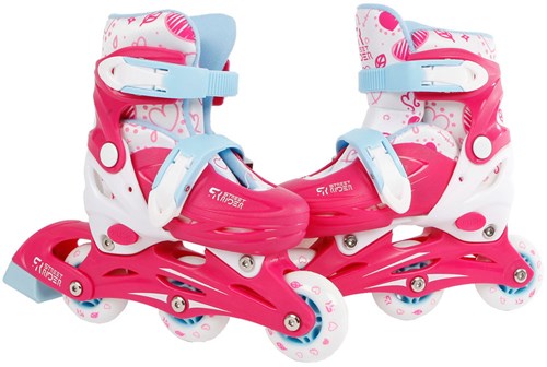 Patines en línea rosa ajustables patines infantiles talla 26-29 hardboot