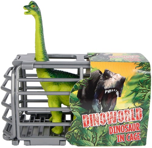 Figura de dinosaurio en jaula - juguete dino - juguete educativo