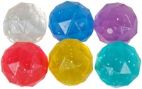 Pelota saltarina diamante glamour juguete 32mm 6 piezas multicolor-2
