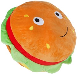Cojín peluche hamburguesa 48cm - juguete suave almohada