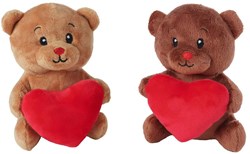 Osito de peluche con corazón - suave peluche 15cm multicolor