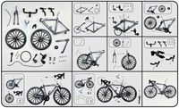 Bicicleta de carreras kit de construcción die-cast juguete 19,5cm multicolor-2