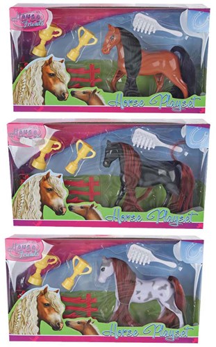 Figura de caballo con copas - caballo de juguete con accesorios
