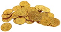 Monedas de oro juguete tesoro pirata 40 piezas para niños-2