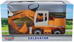 Excavadora juguete 2-Play escala 1:24 27cm plástico amarillo