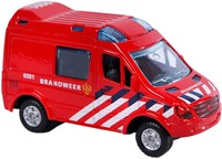 Coche de bomberos die-cast con retrofricción 8 cm azul-2