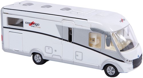 Coche de juguete camper Carthago die cast con luz 16cm blanco-2