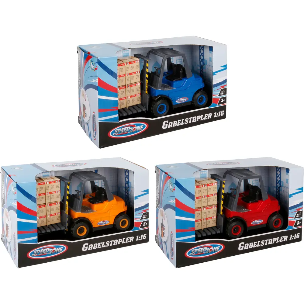 Speedzone carretilla elevadora de juguete con fricción multicolor 1:16 para niños