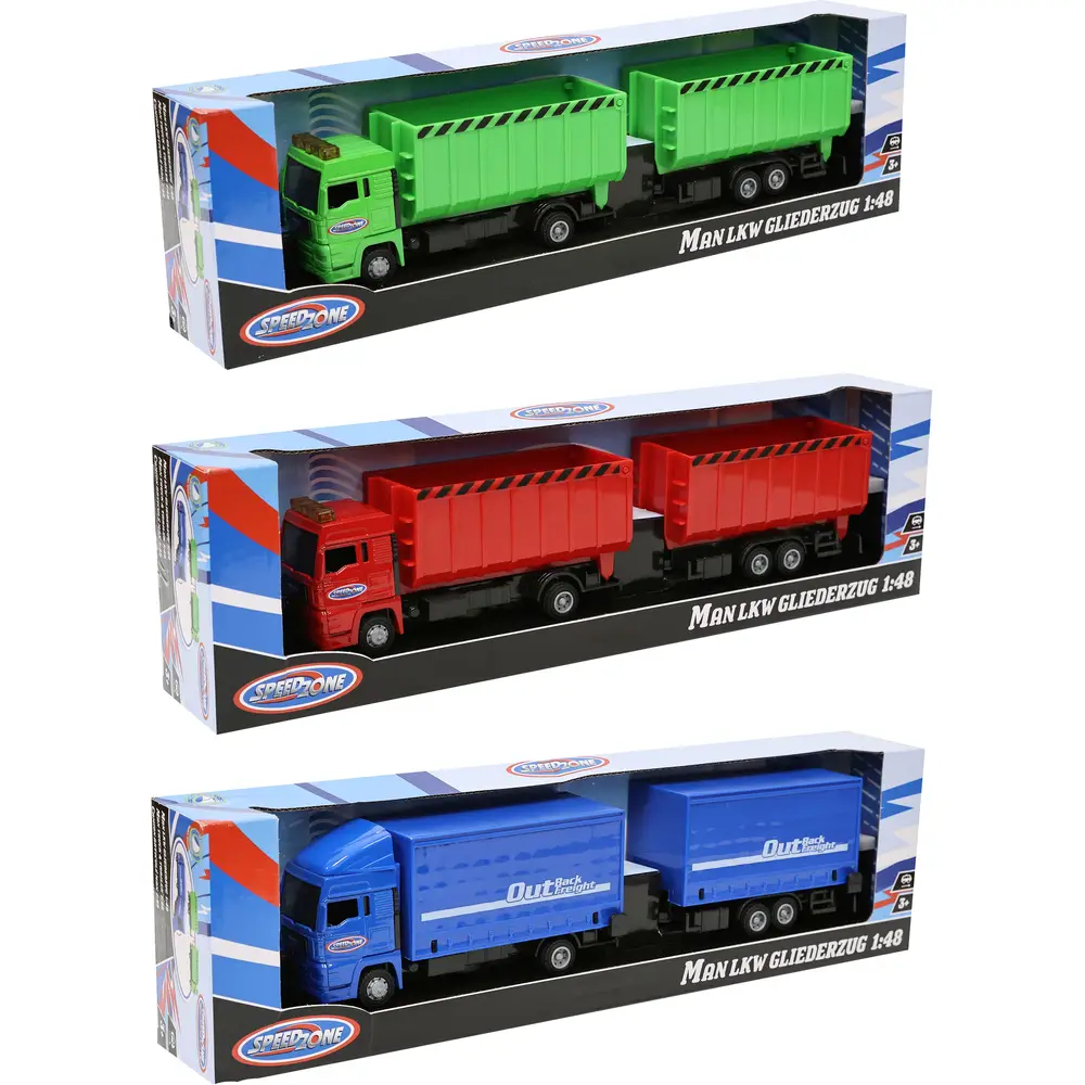 Speedzone camión de juguete Scania con remolque 1:48 con rueda libre