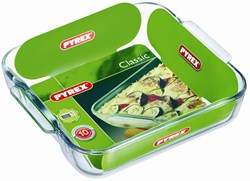 Pyrex fuente horno vidrio cuadrada 21x21x6cm 2,0L transparente resistente horno