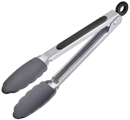 Westmark pinza de servir acero inoxidable silicona 27 cm utensilio cocina plata-2