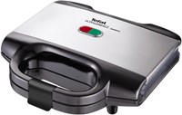 Tefal sandwichera acero inoxidable ultracompacta 700W antiadherente segura