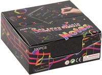 Hojas de notas mágicas scratch papel con bolígrafo juguete creativo colorido