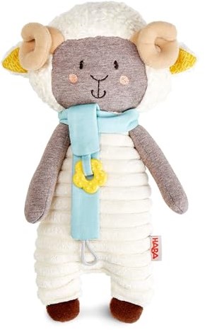 Haba peluche cadena chupete carnero - suave peluche con portachupete bebé