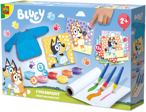 SES Bluey set de creaciones con pintura de dedos - kit creativo para niños