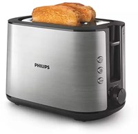 Philips tostadora Viva acero inoxidable negro - 8 niveles - ranura ancha-3