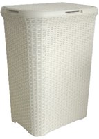Curver caja para la ropa 60 litros blanco vintage - cesto de plástico con tapa