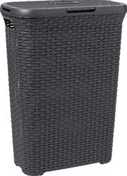 Curver caja para ropa 40 litros antracita - cesta de plástico elegante