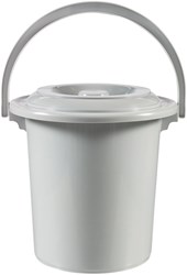 Curver cubo sanitario camping gris claro 10L con tapa plástico