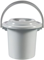 Curver cubo de baño camping gris claro - 5 litros - con tapa