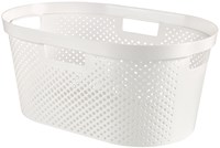 Curver cesta de ropa Infinity reciclada dots 40L blanca - plástico sostenible