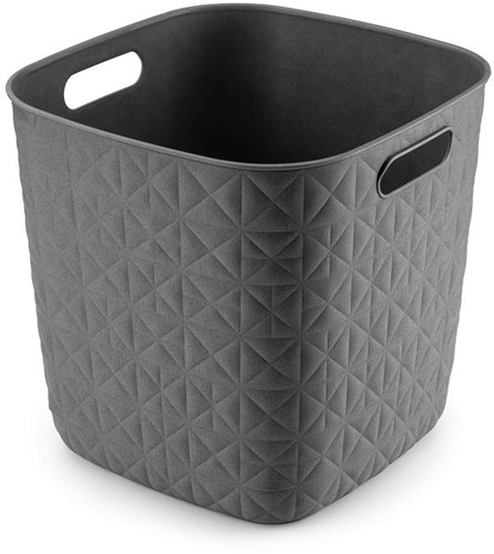 Curver cesta de almacenamiento Softex Cube 15L antracita - diseño plástico sostenible
