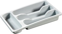 Curver bandeja para cubiertos gris claro 4 compartimentos organizador cajón plástico 33x20x6 cm