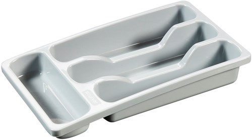 Curver bandeja para cubiertos gris claro 4 compartimentos organizador cajón plástico 33x20x6 cm