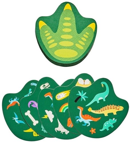 Petit Collage juego de cartas dinosaurios en lata metálica - juego de lógica-3