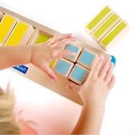 Guidecraft juguete educativo fracciones cuadradas juego de madera-2