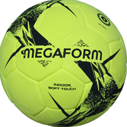 Megaform balón de futsal indoor amarillo SoftTouch fieltro talla 5