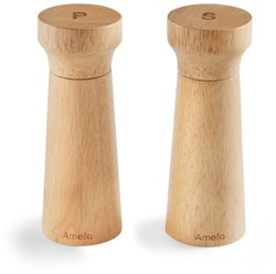 Amefa set de molinillos de pimienta y sal madera 15 cm - utensilios de cocina modernos
