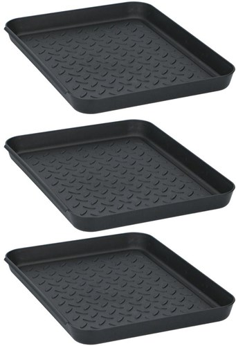 Set de bandeja de goteo para zapatos multi - caja de almacenamiento de plástico azul 3 piezas-2