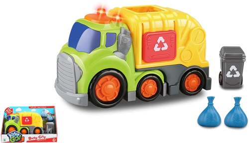 KiddyGo camión de basura juguete con luces y sonido 19,5 cm coche