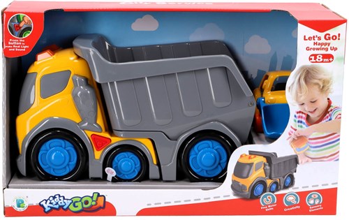 KiddyGo camión volquete de juguete con luces y sonidos 31 cm azul