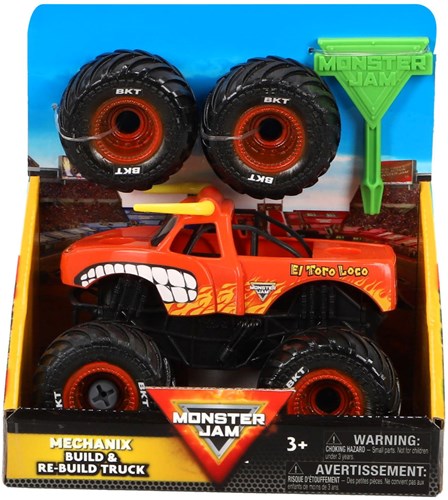 Hot Wheels juguete monster truck Monster Jam Mechanix El Toro Loco 1:32