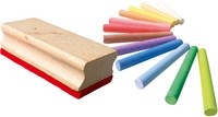Ses tizas - tizas para pizarra con borrador - colores brillantes - lavables-2