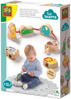 Ses cuentas de animales de madera para ensartar - juguete educativo para niños pequeños-2