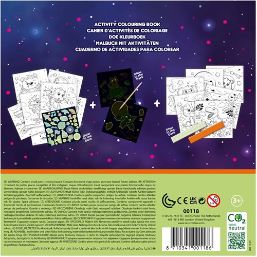 Ses libro para colorear glow in the dark 3 en 1 - diversión creativa para niños-3