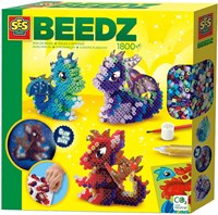 Ses cuentas para planchar dragones - set creativo 3D con 1800 cuentas y pegamento con purpurina