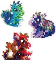 Ses cuentas para planchar dragones - set creativo 3D con 1800 cuentas y pegamento con purpurina-3
