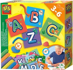 Ses set de plastilina alfabeto - aprende el ABC con cartas y colores