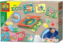 Ses tarjetas de pintura de dedos Eco - set creativo para niños - pintura ecológica